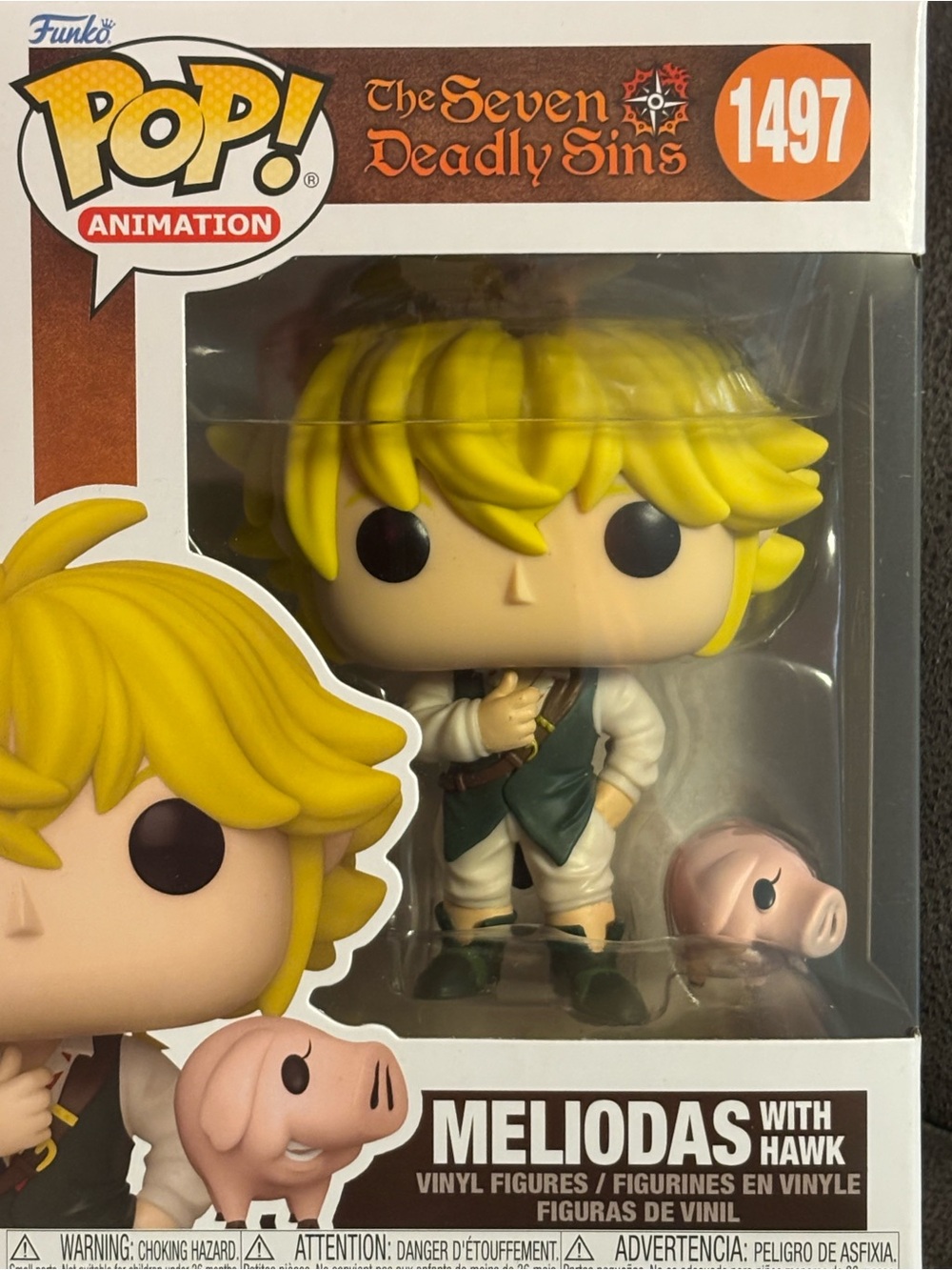 Funko Pop! Meliodas with Hawk - Yellow Hair, Pink Hawk